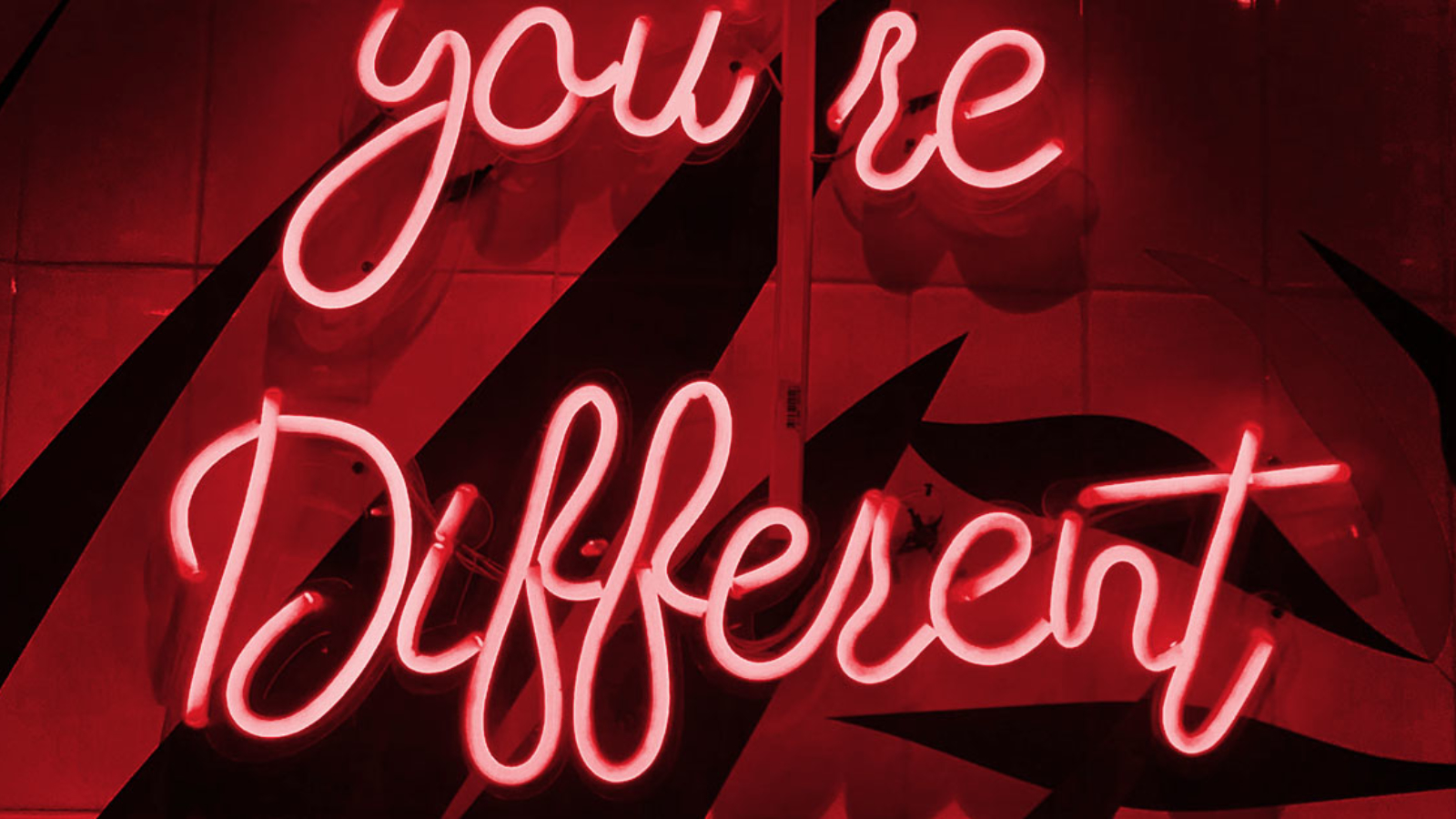 Neon Sign Saying Your Different