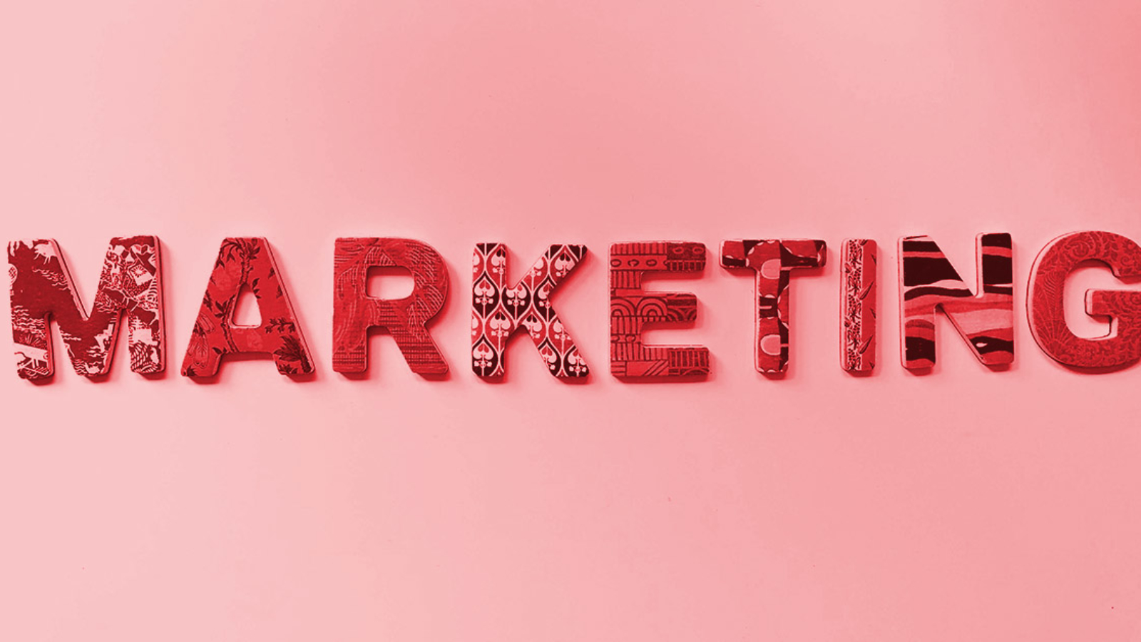 The words Marketing