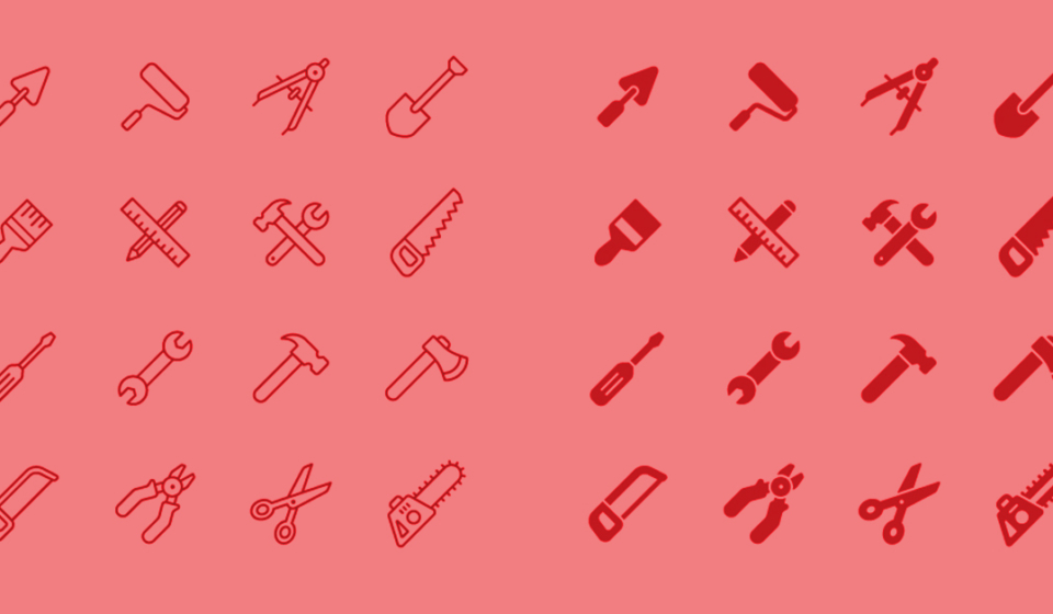 icons of household tools
